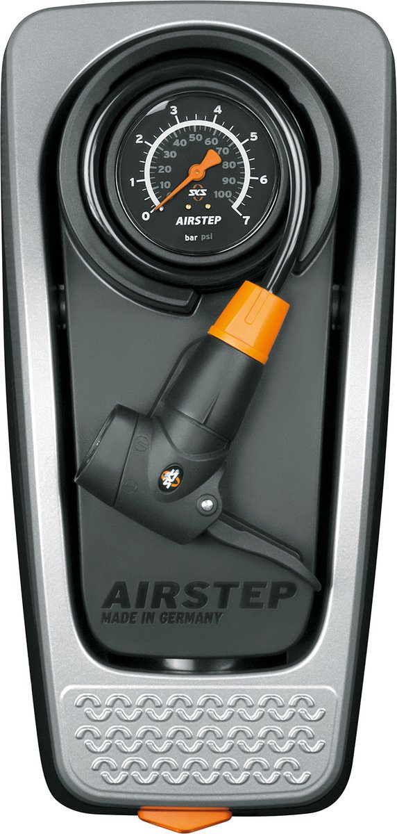 SKS Airstep voetpomp met manometer - 7 Bar - Zwart van SKS — afbeelding 2