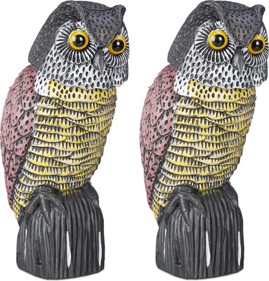 Vogelverschrikker reiger 35 x 72 cm grijs-wit