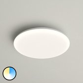 Lampenwelt - Plafondlampen - 1licht - polycarbonaat - H: 5.3 cm - wit (RAL 9016) - Inclusief lichtbron