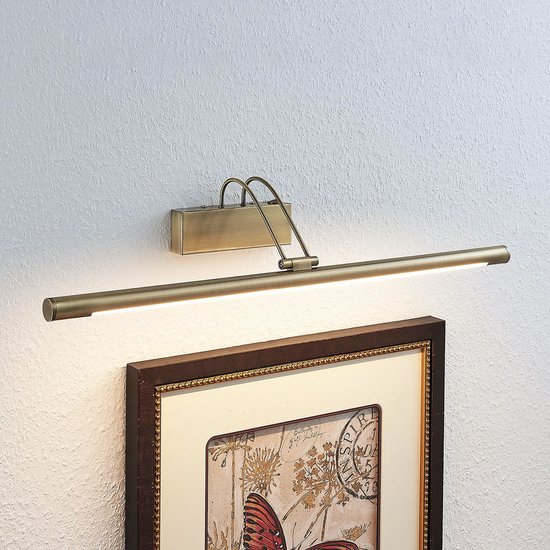 Lindby - LED wandlamp - 1licht - metaal, kunststof - H: 11.5 cm - oud-messing - Inclusief lichtbron