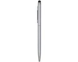 1 Stuks - Balpen en Touch Pen - 2 in 1 Stylus Pen voor smartphone en tablet - Metaal - Zilver