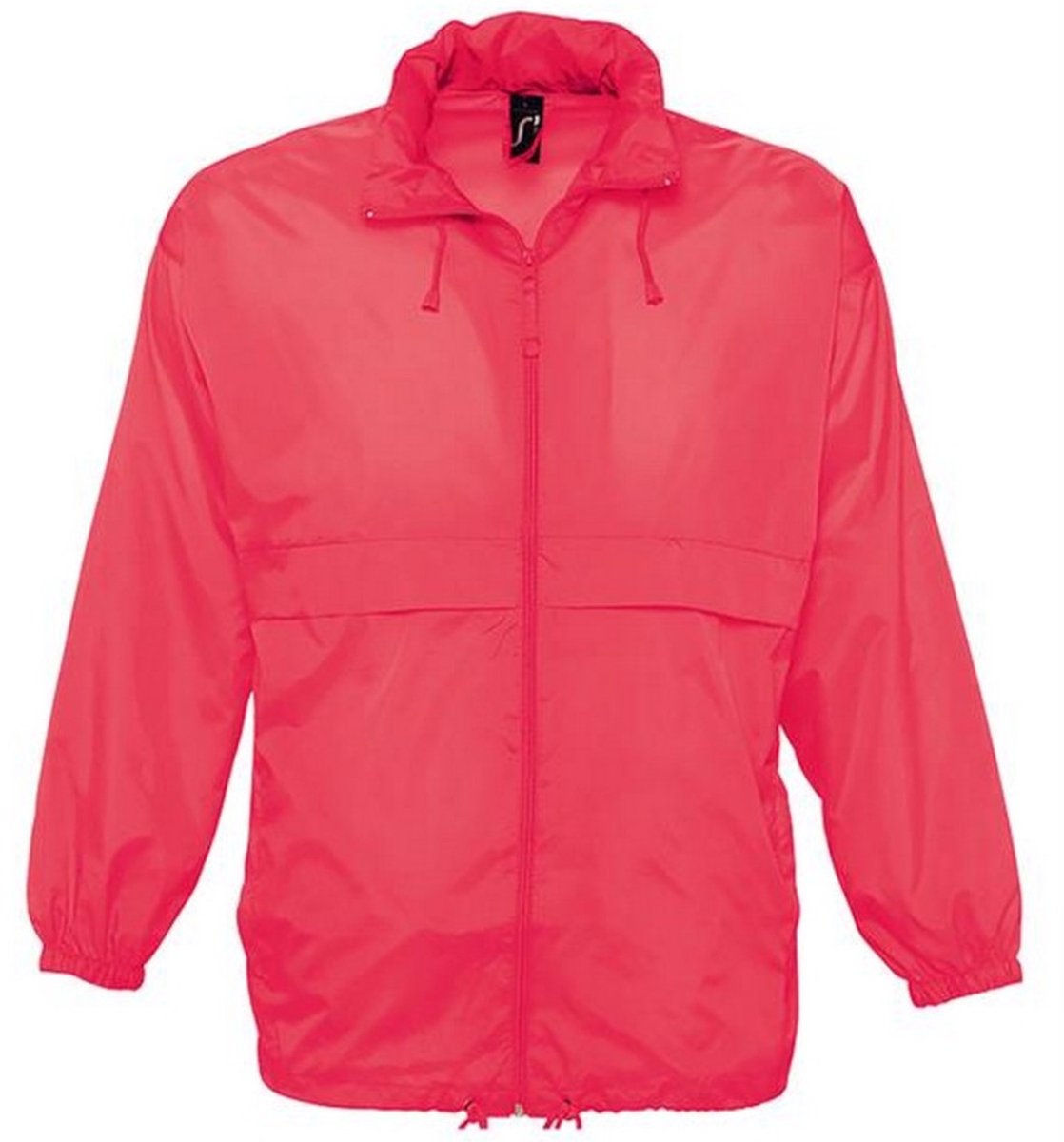SOLS Unisex Surf Windbreaker Lichtgewicht Jasje Neon Koraal