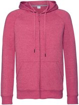 Russell Heren-HD Sweatshirt met kap met rits (Roze Mergel)