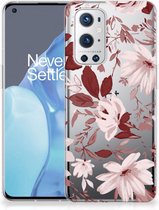 Silicone Back Case OnePlus 9 Pro GSM Hoesje Watercolor Flowers