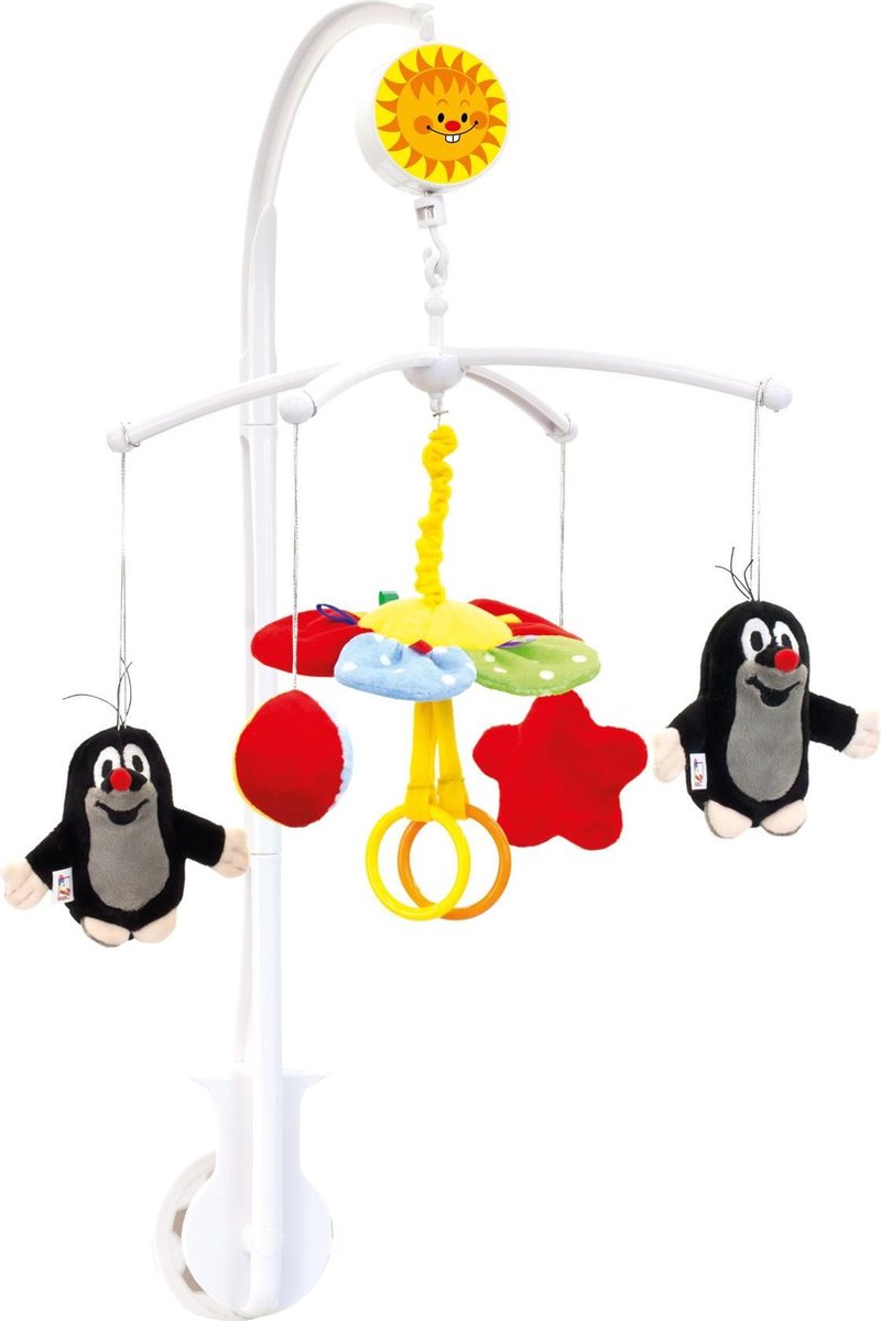 Bino Muziekmobiel Little Mole Junior 32 X 45 Cm Polykatoen Wit