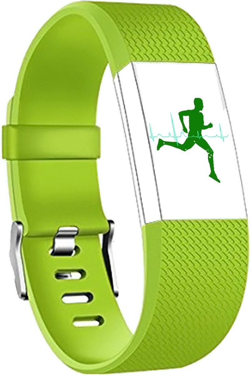 Siliconen polsbandje voor de Fitbit Charge 2 Maat S - Groen