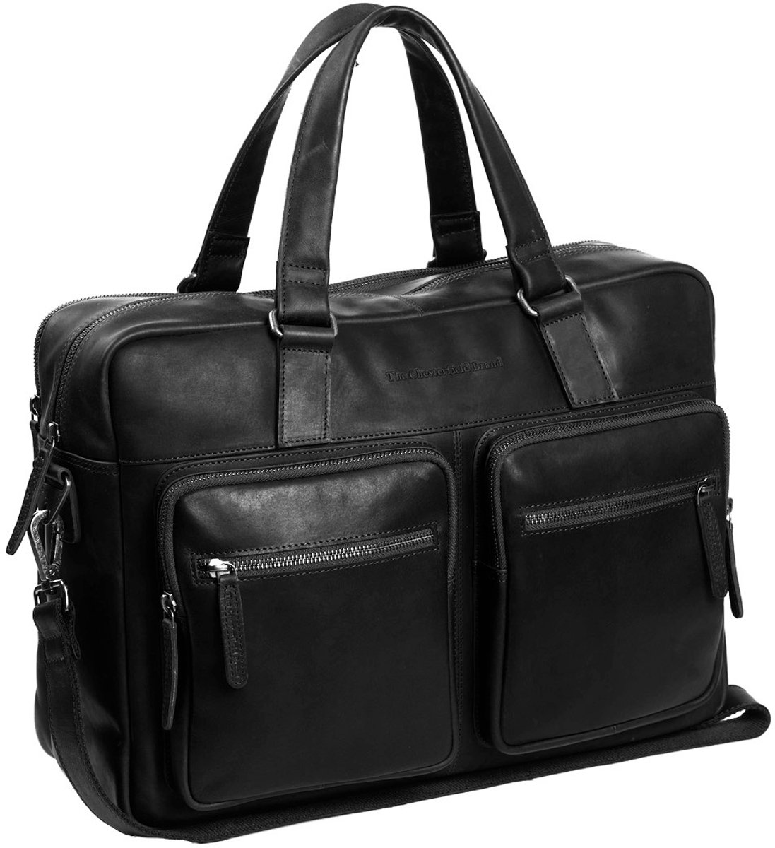 The Chesterfield Brand - Leren Laptoptas Zwart Misha