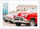Poster Met Witte Lijst - Havana Auto's Poster