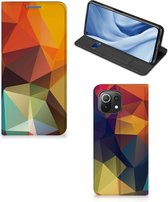 Smartphone Hoesje Xiaomi 11 Lite 5G NE | Xiaomi Mi 11 Lite Leuk Book Case Polygon Color