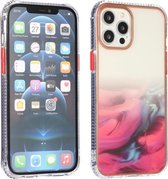 Star Sea Marble Pattern TPU-beschermhoes voor iPhone 12 mini (koraalrood)