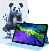 Dierenpatroon Horizontale Flip Leren Hoes Met Houder & Kaartsleuven & Fotolijst & Slaap / Wekfunctie Voor iPad Pro 11 inch 2021 / 2020 & Air 2020 10.9 (Fietsende Panda)