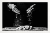 JUNIQE - Poster met houten lijst The Knead to Bake by Abamjiwa -13x18