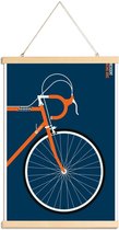 JUNIQE - Posterhanger Icons Crescent Front -40x60 /Blauw & Oranje
