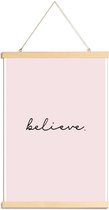 JUNIQE - Posterhanger Believe -40x60 /Roze