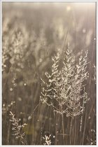 JUNIQE - Poster met kunststof lijst Good Morning -13x18 /Bruin