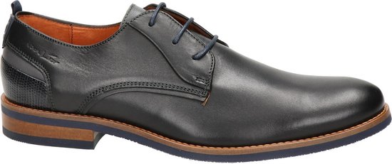 Blauwe suède veterschoenen - Heren | MANFIELD