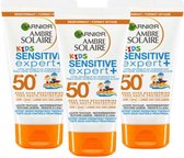 3x Garnier Ambre Solaire Sensitive Expert+ Kids Zonnebrandmelk SPF 50+ Reisformaat 50 ml