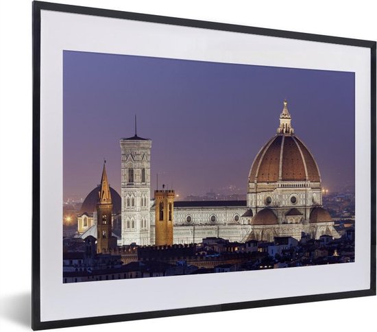 Fotolijst incl. Poster - Florence - Koepel - Paars - 40x30 cm - Posterlijst