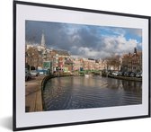 Fotolijst incl. Poster - Gracht - Water - Haarlem - 40x30 cm - Posterlijst