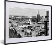 Fotolijst incl. Poster - Skyline - Zwart - Wit 60x40 cm - Posterlijst | bol.com