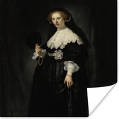 Affiche - Mariage Oopjen Coppit - Peinture de Rembrandt van Rijn - 75x75 cm