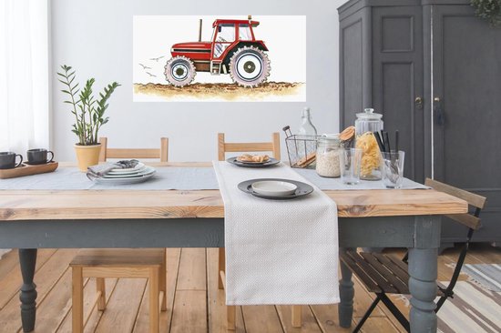 Affiche Tracteur - Vogel - Rouge - 120x60 cm