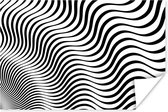 Poster Optische illusie lijnen met golf - 120x80 cm