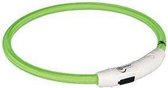 Trixie Halsband Hond Flash Lichthalsband Usb Tpu / Nylon Groen - 45X0.7 CM