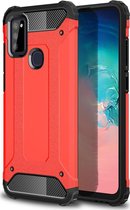 Samsung Galaxy M51 Hoesje - Mobigear - Outdoor Serie - Hard Kunststof Backcover - Rood - Hoesje Geschikt Voor Samsung Galaxy M51