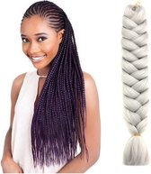 X pression Ultra Braid Premium - Vlechthaar - Zilver - Grijs - Synthetisch haar -Nep haar - Jumbo braid - Hair extensions
