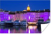 Poster Paarse tinten in de Franse havenplaats Saint-Tropez - 180x120 cm XXL