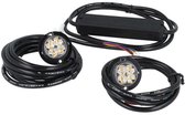 Allround signal Optimus LED inbouw/opbouw flitser set BLAUW