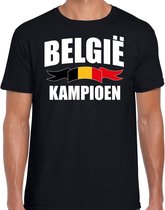 Belgie kampioen supporter t-shirt zwart EK/ WK voor heren - EK/ WK shirt / outfit S