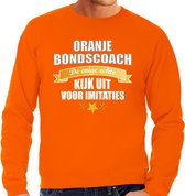 Grote maten oranje fan sweater voor heren - de enige echte bondscoach - Holland / Nederland supporter - EK/ WK trui / outfit XXXXL