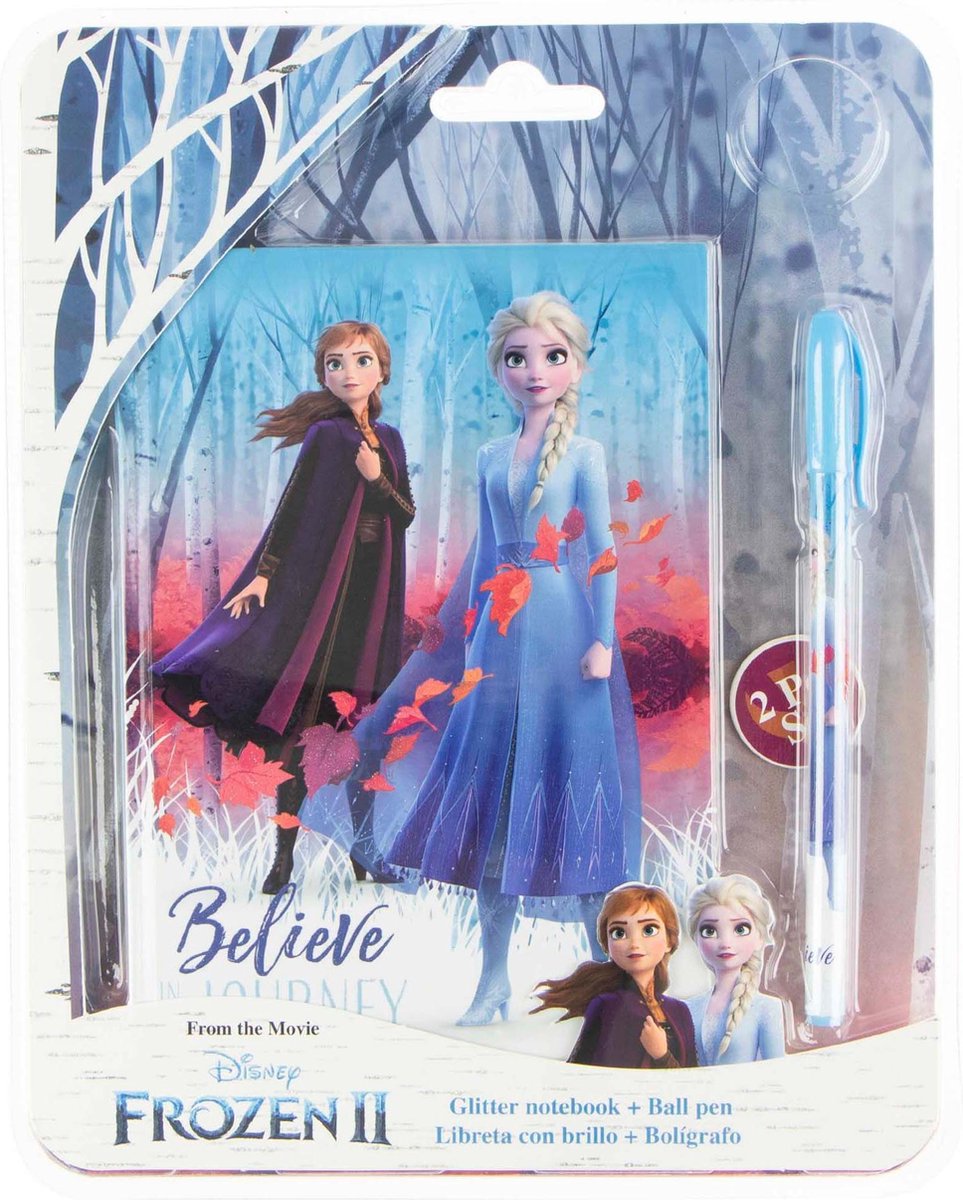 Frozen Notitieboek met pen - Disney Anna en Elsa boekje met balpen