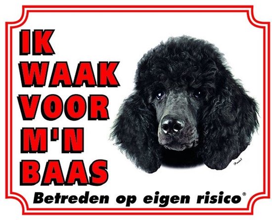 Poodle Guard Board - Je surveille mon patron Zwart