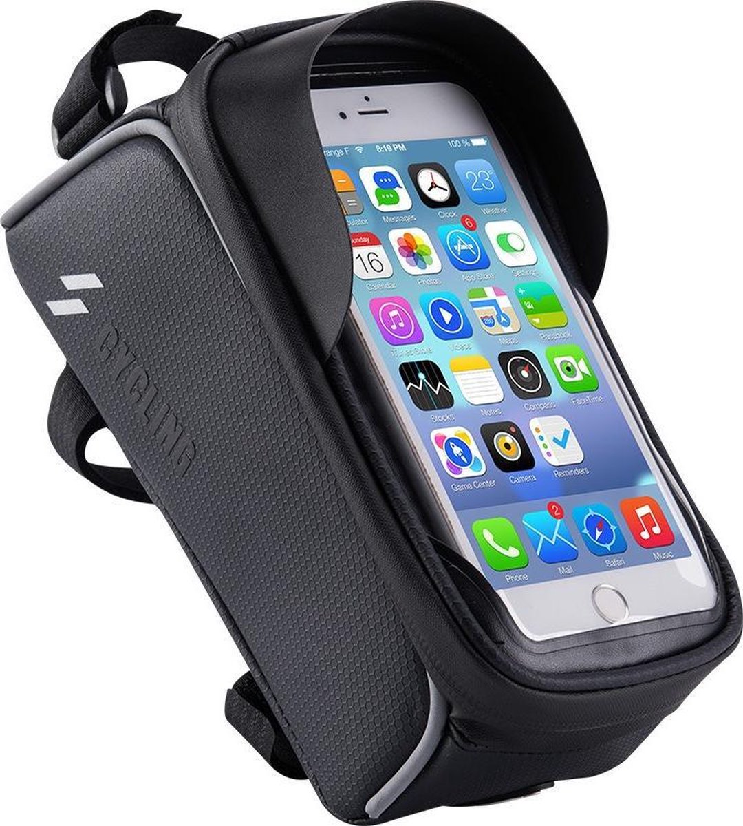 Telefoonhouder voor iPhone Samsung Telefoon GSM Houder Fiets met Tas - Race Elektrische Fietsen Frame Zadeltas Mountainbike- Bartief®