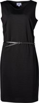 Dames stretch jurk zwart, zm kort | Maat XL