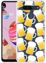 LG K51S Hoesje Bierpullen - Designed by Cazy