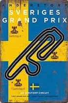 Formule 1 - Grand Prix Zweden - Anderstorp Circuit - Vintage metalen wandplaat - F1 - Max verstappen - Mannen Cadeau - Verstappen - formula 1 - F1 - vaderdag cadeau - vaderdag - mannen cadeau