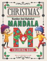Christmas Number and alphabet Mandala coloring book
