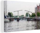 Canvas Schilderij Haarlem - Water - Nederland - 90x60 cm - Wanddecoratie