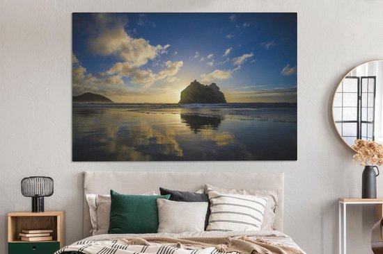 Canvas schilderij 150x100 cm - Wanddecoratie Stranden in het Nationaal park Kahurangi in Oceanië - Muurdecoratie woonkamer - Slaapkamer decoratie - Kamer accessoires - Schilderijen