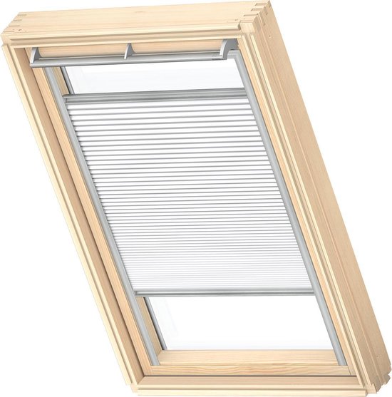 VELUX Origineel Verduisterend Plisségordijn (FHC), Zilveren Kozijn, P08, 408, Wit