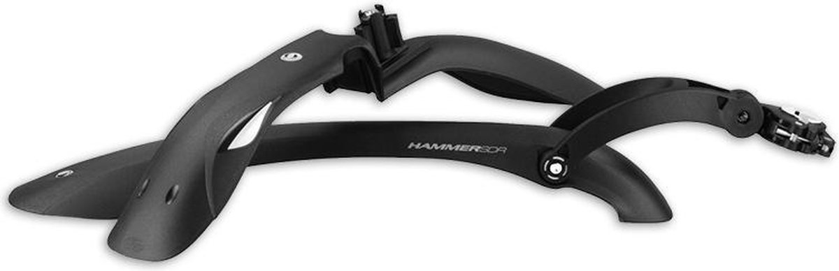 Simpla Spatbordenset Hammer Pro 24 - 29 Inch Zwart/wit
