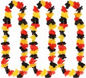 Toppers - 6 Hawaii kransen rood/geel/zwart