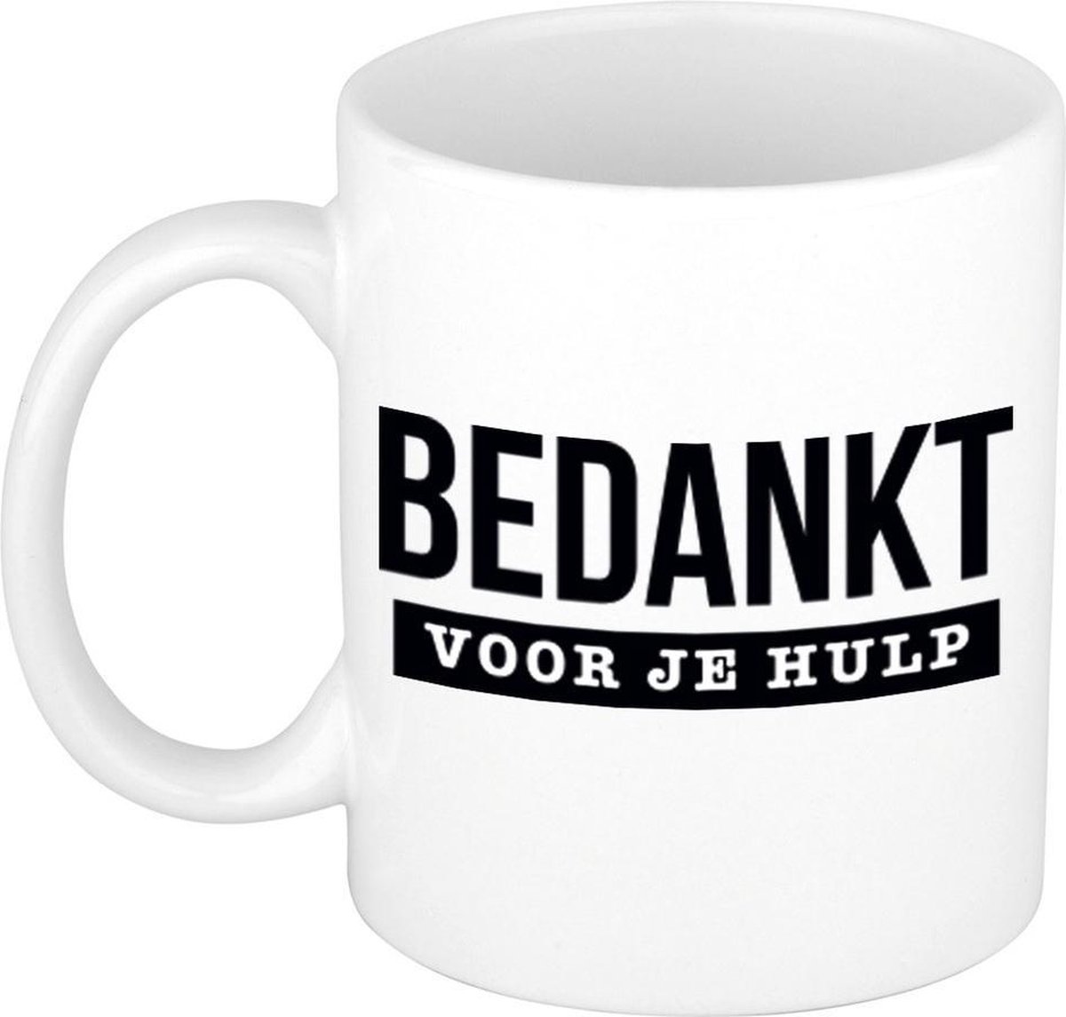 Bedankt voor je hulp cadeau mok / beker - wit