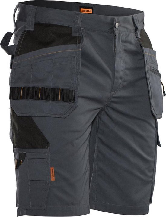 Jobman Practical 2722 Short Work Trousers Holster Pockets - Homme - Grijs Foncé - 48