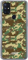 6F hoesje - geschikt voor OnePlus Nord N10 5G -  Transparant TPU Case - Jungle Camouflage #ffffff