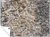 Un mur de pierre antique du Moyen Âge affiche de jardin 40x30 cm - petit - Toile de jardin / Toile d'extérieur / Peintures d'extérieur (décoration de jardin)